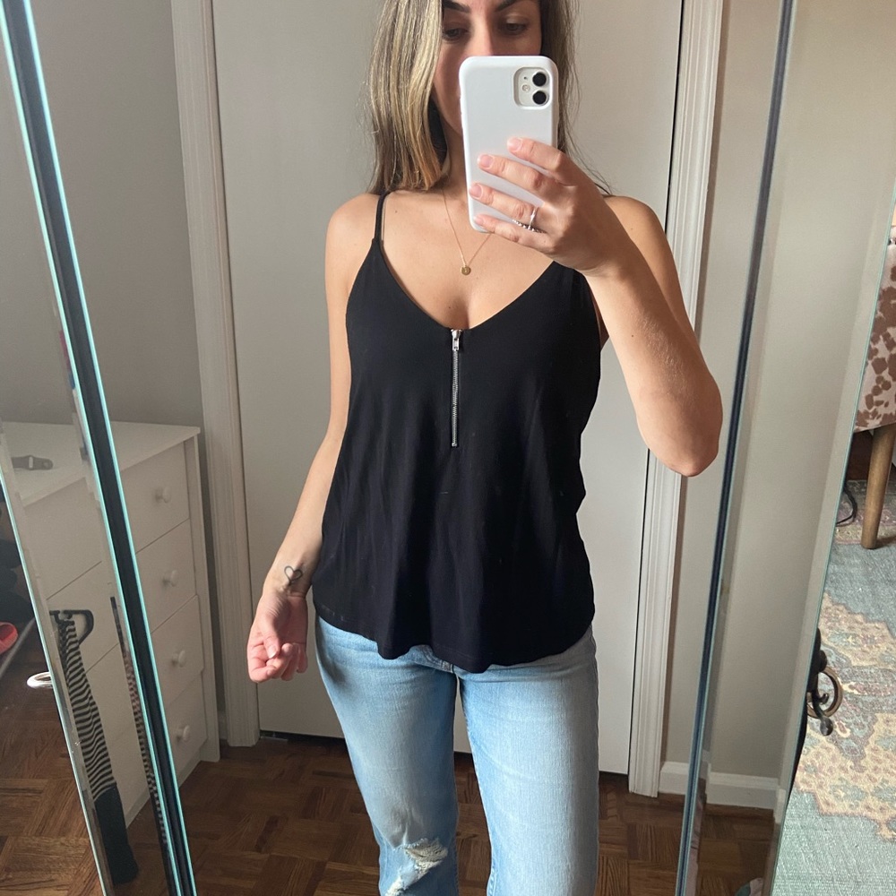 Black tank top
